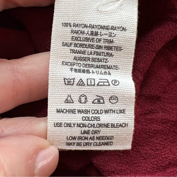 ⭐️ Free People Drift Away Burgundy Cold Shoulder Tunic Top Dress Size SMALL - Picture 10 of 14